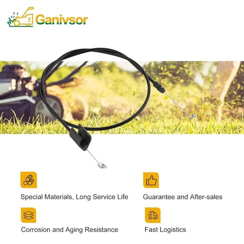 كابل الكفالة Ganivsor 7101395YP - كابل تحكم بديل 56 بوصة لجزازات العشب Briggs & Stratton - يناسب الموديلات 7800165، 7800189، 7800190، 7800228، 7800229 وجزازات الدفع العالمية in Kuwait