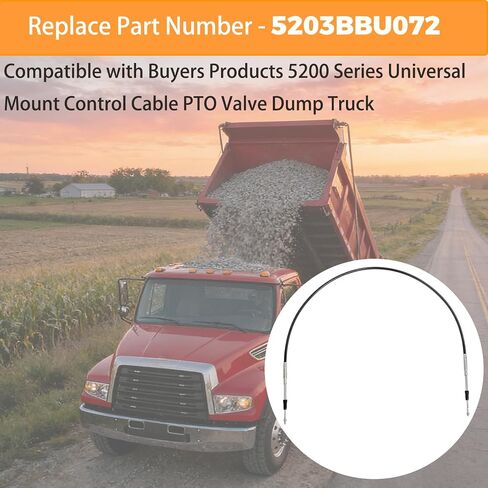 5203BBU072 72" Universal Control Cable Compatible with Buyers Products 5200 Series Universal Mount Control Cable PTO Valve Dump Truck in Kuwait