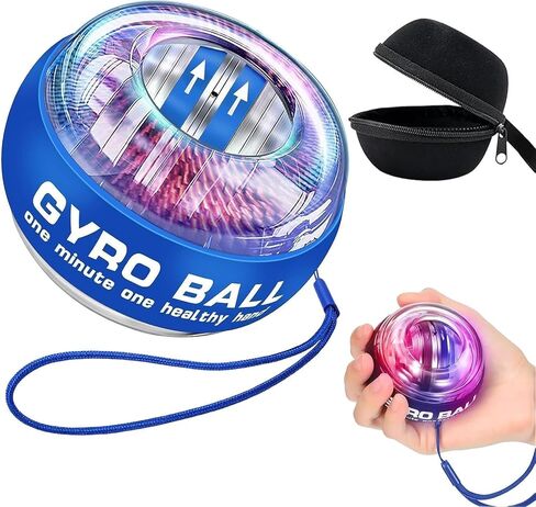Torque Ball Hand Exerciser - 2026 Internal Resistance System Self-Starting Wrist Power Gyro Balls with Auto-Start Colorful LED Lighting in Kuwait