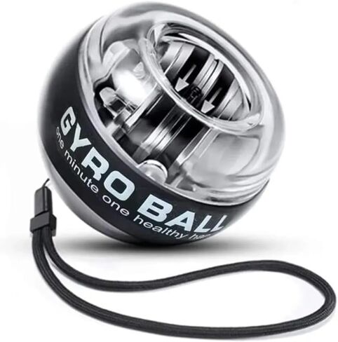 Gyro Ball Wrist Trainer – Auto Start Power Ball for Forearm, Grip & Hand Strength – Gyroscopic Exerciser for Athletes, Musicians & Rehab in Kuwait