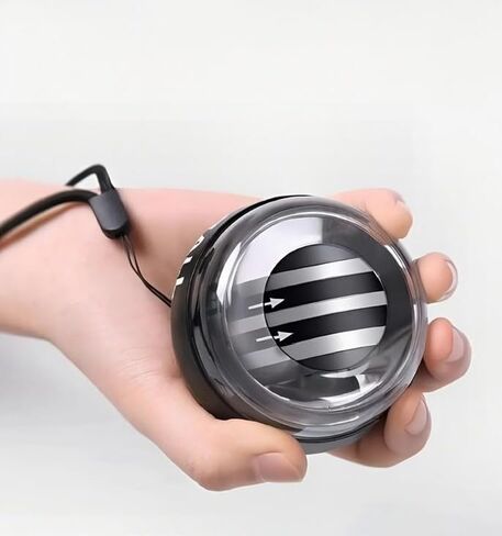 Gyro Ball Wrist Trainer – Auto Start Power Ball for Forearm, Grip & Hand Strength – Gyroscopic Exerciser for Athletes, Musicians & Rehab in Kuwait
