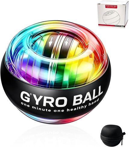 Wrist Trainer Ball&Torque Ball Hand Exerciser, with LED Light .Auto-Start Gyroscopic Gyro Ball for Strengthen Arms, Fingers, Grip and Muscles. in Kuwait