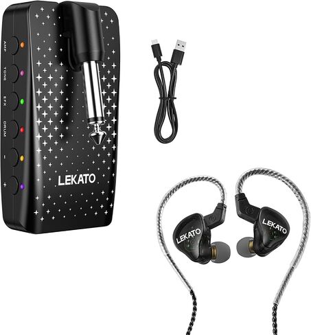 LEKATO Guitar Headphone Amplifier for Bass & LEKATO H5 Headphones in Ear Monitors in Kuwait