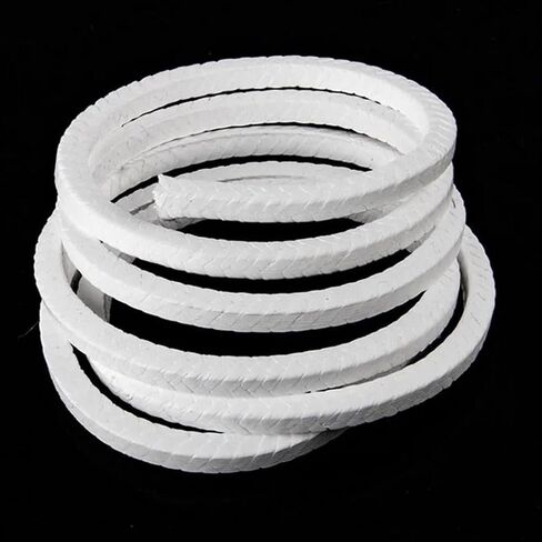 1 متر PTFE مضفر التعبئة والتغليف طوقا خالية من الزيت حلقة PTFE الألياف جديلة التعبئة ضغط التعبئة مقاومة درجات الحرارة العالية (12x12 مللي متر) in Kuwait
