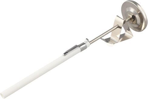 2-Piece Stainless Steel Milk Frothing Thermometer for Baristas, 1.73-Inch Fog-Resistant Dial, 30°F–210°F Range with Optimal Chocolate & Coffee Temperature Zones, Includes Adjustable Pitcher Clip in Kuwait