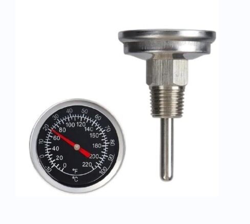 Temperature Probe Meter Gauge, Dial Thermometer NPT, Stainless 1/4 NPT Thermometer for Boiler Tea Pot Kettle -10-100℃/0-220ºF Thread Joint Dial Thermometers in Kuwait