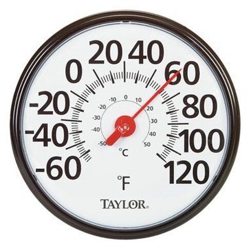 13-1/4-Inch Diameter White Outdoor Dial Thermometer in Kuwait