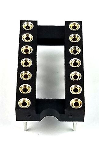 DIP-14 IC DIP مقابس دبابيس اتصال دائرية مُشكَّلة بفتحات 2.54 مم 14 دبوس DIP DIP14 DIP 14 صديقة للوحة الخبز (عبوة من 20 قطعة) in Kuwait