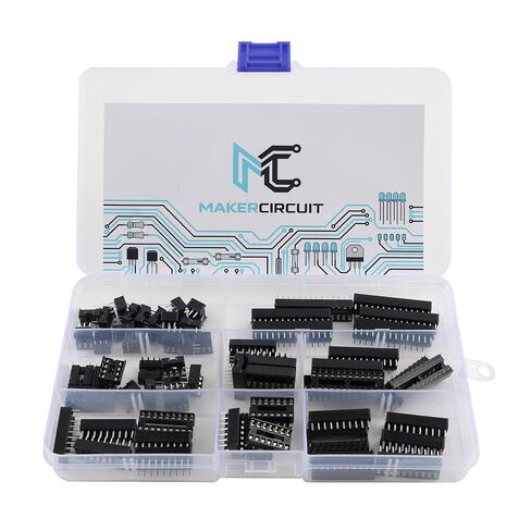 66Pcs DIP IC Sockets Assortment Kit, SG-316 Series Low-Power Logic IC Chip 6 8 14 16 18 20 24 28 Pin for Logic Test in Kuwait