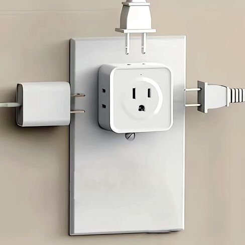 Multi Plug Outlet Splitter 5 Outlets Space-Saving Side-Port Adapter for Travel Cruise Office Dorm Device Charging, 1pcs in Kuwait