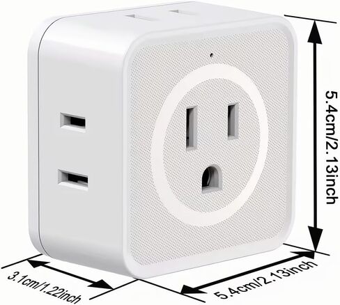 Multi Plug Outlet Splitter 5 Outlets Space-Saving Side-Port Adapter for Travel Cruise Office Dorm Device Charging, 1pcs in Kuwait