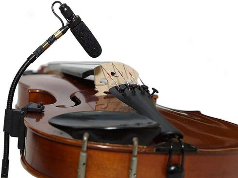 Professional Violin Microphone - Clip-On Wireless System with 4 Connectors & Phantom Power in Kuwait