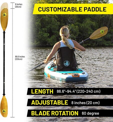 Body Glove Slider Pro Paddle - Kayak Paddles for Adults, Adjustable Kayak Paddle with Laser Etched Measurements and Grip Area, Paddle for Kayaking… in Kuwait