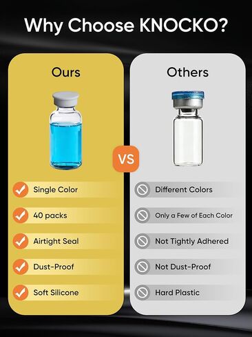 3ml Vial Caps, 40PCS Silicone Protective Cap for 1ml 2ml 3ml 4ml Glass Vials, Reusable Vial-Caps Covers Peptide, Insulin Vials ect. Leak-Proof ＆ Dust-Proof Peptide Vial Caps, White. in Saudi Arabia