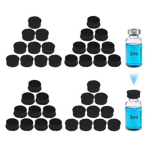 3ml Vial Caps, 40PCS Silicone Protective Cap for 1ml 2ml 3ml 4ml Glass Vials, Reusable Vial-Caps Covers Peptide, Insulin Vials ect. Leak-Proof ＆ Dust-Proof Peptide Vial Caps, White. in Saudi Arabia