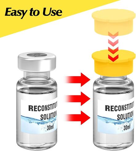 12 Pack 30ml Vials Protective Vial Caps for BAC Water – 6 Assorted Colors, Leak-Proof Dust-Resistant Lids for Flip Off Caps 30ml Glass Vials for Injection, Easy to Clean and Reusable in Kuwait