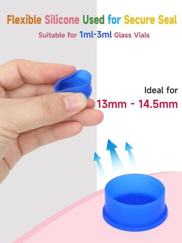 35PCS 3ml Vial Caps, Peptide Caps for 1ml 2ml 3ml 4ml Vials Peptide Storage Protective Cap, Reusable Silicone Vial Covers Fit Peptide Case for Fridge by DawnBox, Leak-Proof and Dust-Proof. in Kuwait