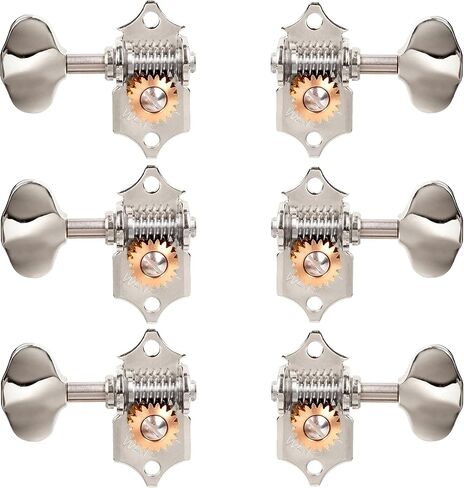 Waverly High Ratio Guitar Tuners with Butterbean Knobs for Solid Pegheads, Nickel, 3L/3R (14060) in Kuwait