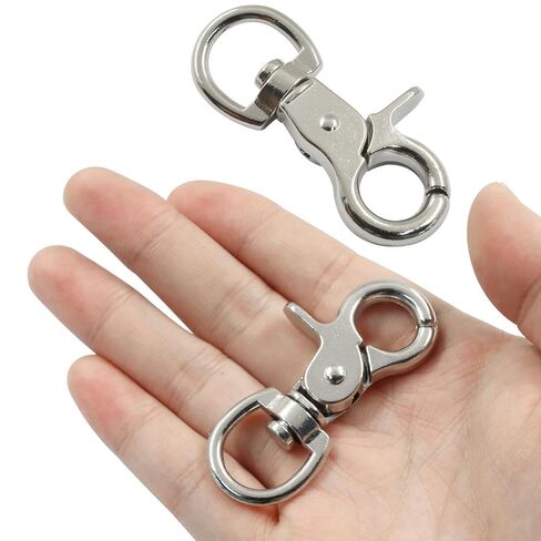 Bonsicoky Trigger Snap Hooks, 10-Pack Silver Metal Swivel Clasps, 60mm Heavy Duty Lanyard Clips for Key Chains, Dog Leashes, Bird Cages in Kuwait