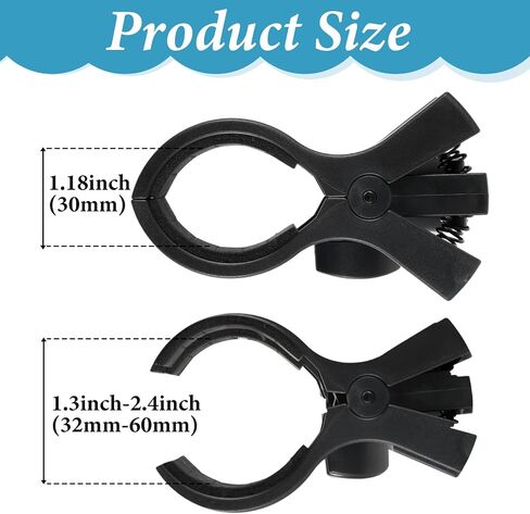 Microphone Holder, Adjustable Mic Clip with 5/8" to 3/8" Screw Adapter, Large Microphones Accessory for Most Condenser and Wireless Mic with Outer Diameter Range 1.26" from 2.3" in Kuwait