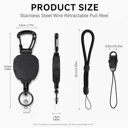 CB Mic Holder Retractable Radio Mic Clip Hanger Multi-Scenario Mount for Truck Cab Keys Belt in Kuwait