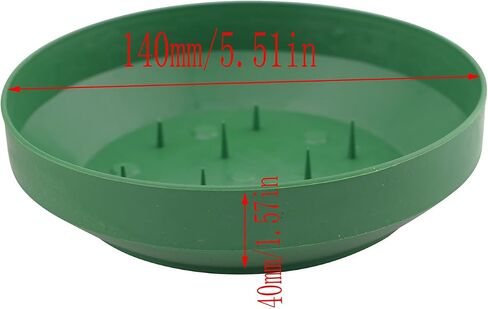 LQ Industrial 2 قطعة طول 140 مم صينية طين الزهور وعاء تصميم بلاستيكي دائري مناسب لتجمعات المكاتب المنزلية وغرف الاجتماعات والديكورات الاحتفالية in Kuwait