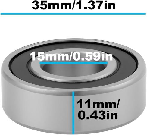 2PCS Miter Saw Ball Bearings 605040-27 6202RS 15x35x11mm Compatible with Black and Decker D24000 D28474W Cutting Tools in Kuwait