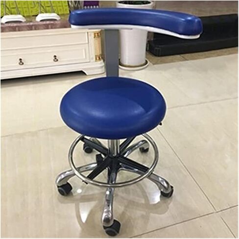 Dental Stool with 360° Rotation, Height Adjustable Medical Chair, PU Leather Saddle Design Armrest for Clinics and Salons (C1) in Kuwait