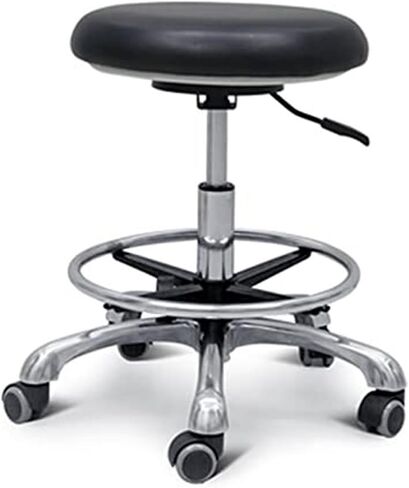 Dental Stool with 360° Rotation, Height Adjustable Medical Chair, PU Leather Saddle Design Armrest for Clinics and Salons (A2) in Kuwait