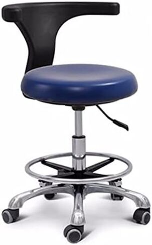 Rotating Height-Adjustable Dental Chair, PU Leather Saddle Design Ergonomic Armrests for Clinic Salon (B1) in Kuwait