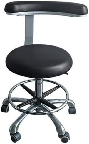 Rotating Dental Chair with Height-Adjustable Assistant Chair, PU Leather Saddle Design for Clinics and Salons, Comfortable Ergonomic Armrests (C2) in Kuwait