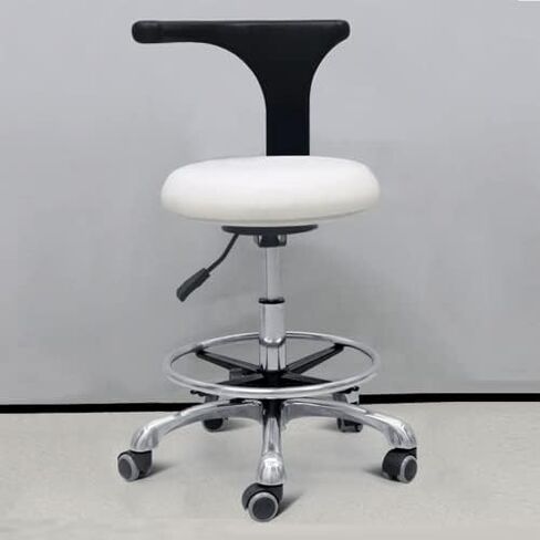 Rotating Dental Chair with Height-Adjustable Assistant Chair, PU Leather Saddle Design for Clinics and Salons, Comfortable Ergonomic Armrests (A2) in Kuwait