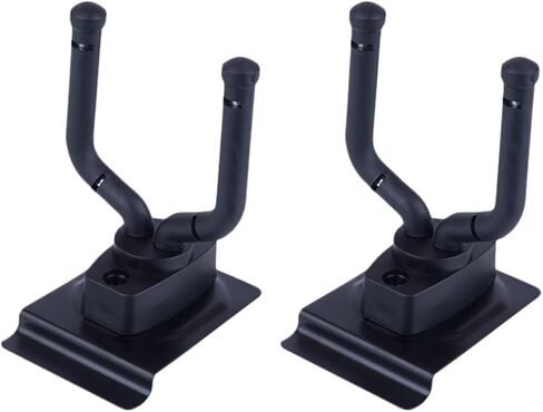 Veemoon 2pcs Wall Mounted Guitar Hangers for Folk Guitar and Bass Plastic and Sponge Material with Screws Included Safe and Firm Space Saving in Kuwait