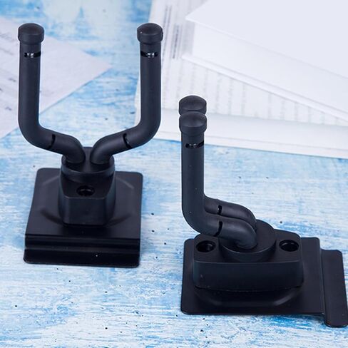 Veemoon 2pcs Wall Mounted Guitar Hangers for Folk Guitar and Bass Plastic and Sponge Material with Screws Included Safe and Firm Space Saving in Kuwait