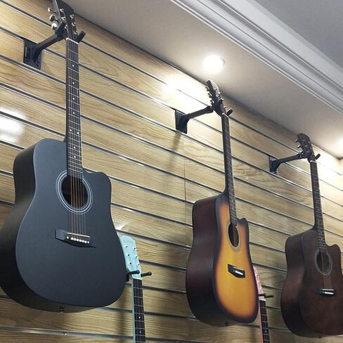 Veemoon 2pcs Wall Mounted Guitar Hangers for Folk Guitar and Bass Plastic and Sponge Material with Screws Included Safe and Firm Space Saving in Kuwait