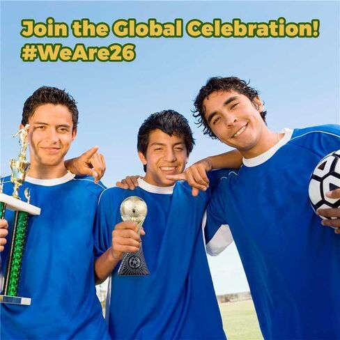 كأس كأس كرة القدم الذهبية 2026 من Goutoports - جائزة كرة القدم من الراتنج مقاس 6 بوصات مع قاعدة سوداء هندسية - جائزة بطولة MVP ثلاثية الأبعاد لبطولة العالم لكرة القدم 2026، هدايا المدرب، ديكور كهف الرجل، جائزة الحفلة - قطعة واحدة in Kuwait