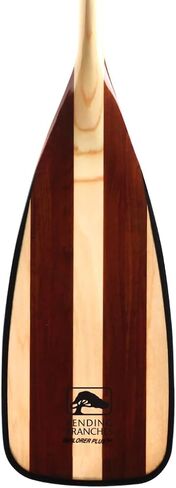 BENDING BRANCHES Explorer Plus Wood Canoe Paddle – 18-Laminate Basswood Shaft, Hardwood Blade with Fiberglass Wrap and Rockgard® Protection, Freestyle Palm Grip for Wilderness & Flatwater in Kuwait