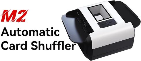 KPAW Card Shuffler - 1-2 Decks Manual/Auto, Bottom Card Tray, Rechargeable | Automatic , One Press Shuffling, Portable, Low Noise, for various playing cards in Kuwait