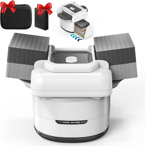 Automatic Card Shuffler 1-4 Decks,Rechargeable Card Shuffler Machine with Portable Carry Bag & Bonus Playing Cards Included,Electric Shuffler for Poker,Blackjack,Bridge and Family Game Night in Kuwait