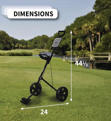 Jef World Of Golf Deluxe Steel Golf Cart, Black in Kuwait