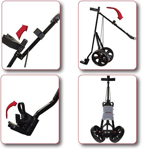 Jef World Of Golf Deluxe Steel Golf Cart, Black in Kuwait