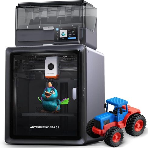 (حزمة كومبو Anycubic Kobra S1) طابعة Anycubic Kobra S1 ثلاثية الأبعاد + Anycubic ACE 2 Pro، طابعة ثلاثية الأبعاد متعددة الألوان بحد أقصى 600 مم/ثانية طباعة عالية السرعة ودقة عالية، 9.8x9.8x9.8 in Kuwait