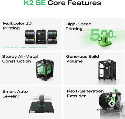 Creality K2 SE 3D Printer Bundle with 74Pcs 3D Printing Tool Wrap Kit in Kuwait