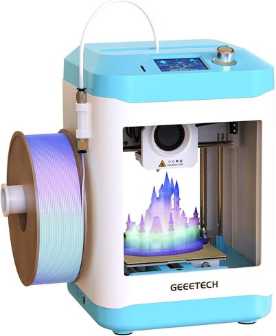 Geeetech 3D Printer for Kids & Beginners, High-Speed Mini 3D Printer, Auto-Leveling, Fully Open Source Pre-Assembled STEM Learning Tool, 3.94x4.33x3.94in Print Size for Home/School in Kuwait