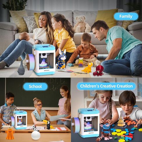 Geeetech 3D Printer for Kids & Beginners, High-Speed Mini 3D Printer, Auto-Leveling, Fully Open Source Pre-Assembled STEM Learning Tool, 3.94x4.33x3.94in Print Size for Home/School in Kuwait