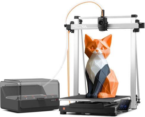 Bundle Anycubic Kobra 3 Max Combo 3D Printer, Support Multi Color Printing 600mm/s High-Speed Printing, Large Build Volume 420x420x500mm, Auto Leveling & Smart Vibration Compensation PEI Plate in Kuwait