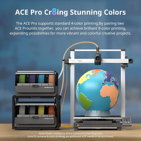 Bundle Anycubic Kobra 3 Max Combo 3D Printer, Support Multi Color Printing 600mm/s High-Speed Printing, Large Build Volume 420x420x500mm, Auto Leveling & Smart Vibration Compensation PEI Plate in Kuwait