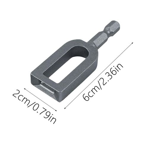 Electric Drill Wire Twisting Tool, Heavy Duty Wire Twister for Drill with 1/4" Hex Shank, Professional Wire Twisting Tool for Fencing, Rebar Tying, and Construction, Alloy Steel (Sliver) in Kuwait