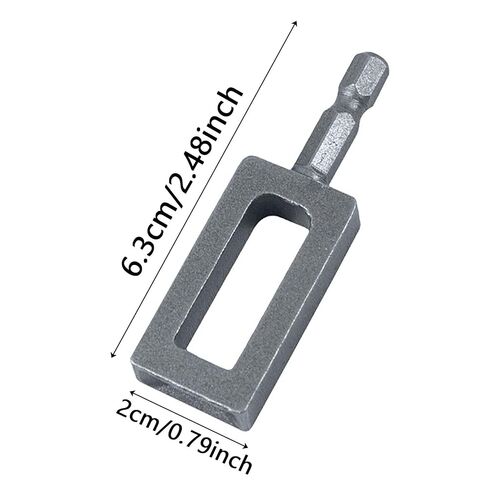 Electric Drill Wire Twisting Tool, Heavy Duty Wire Twister for Drill with 1/4" Hex Shank, Professional Wire Twisting Tool for Fencing, Rebar Tying, and Construction, Alloy Steel (Sliver) in Kuwait