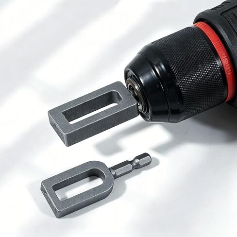 Electric Drill Wire Twisting Tool, Heavy Duty Wire Twister for Drill with 1/4" Hex Shank, Professional Wire Twisting Tool for Fencing, Rebar Tying, and Construction, Alloy Steel (Sliver) in Kuwait